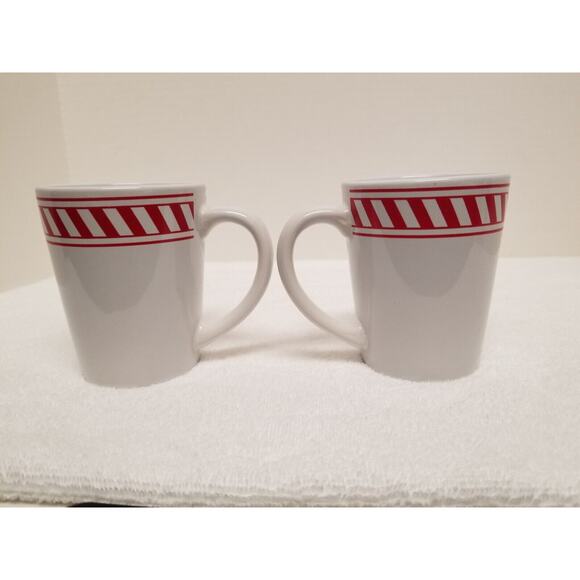 DesignPac Gifts LLC White Mug Red Stripe Design 10oz - Picture 5 of 10